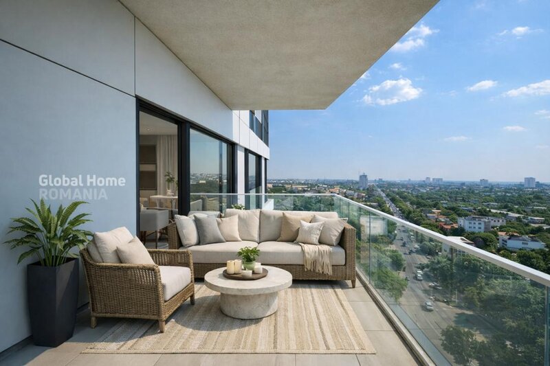 One Verdi Park, Floreasca, panoramic view 16 floor, 4 rooms 154 sqm + 2 parking.